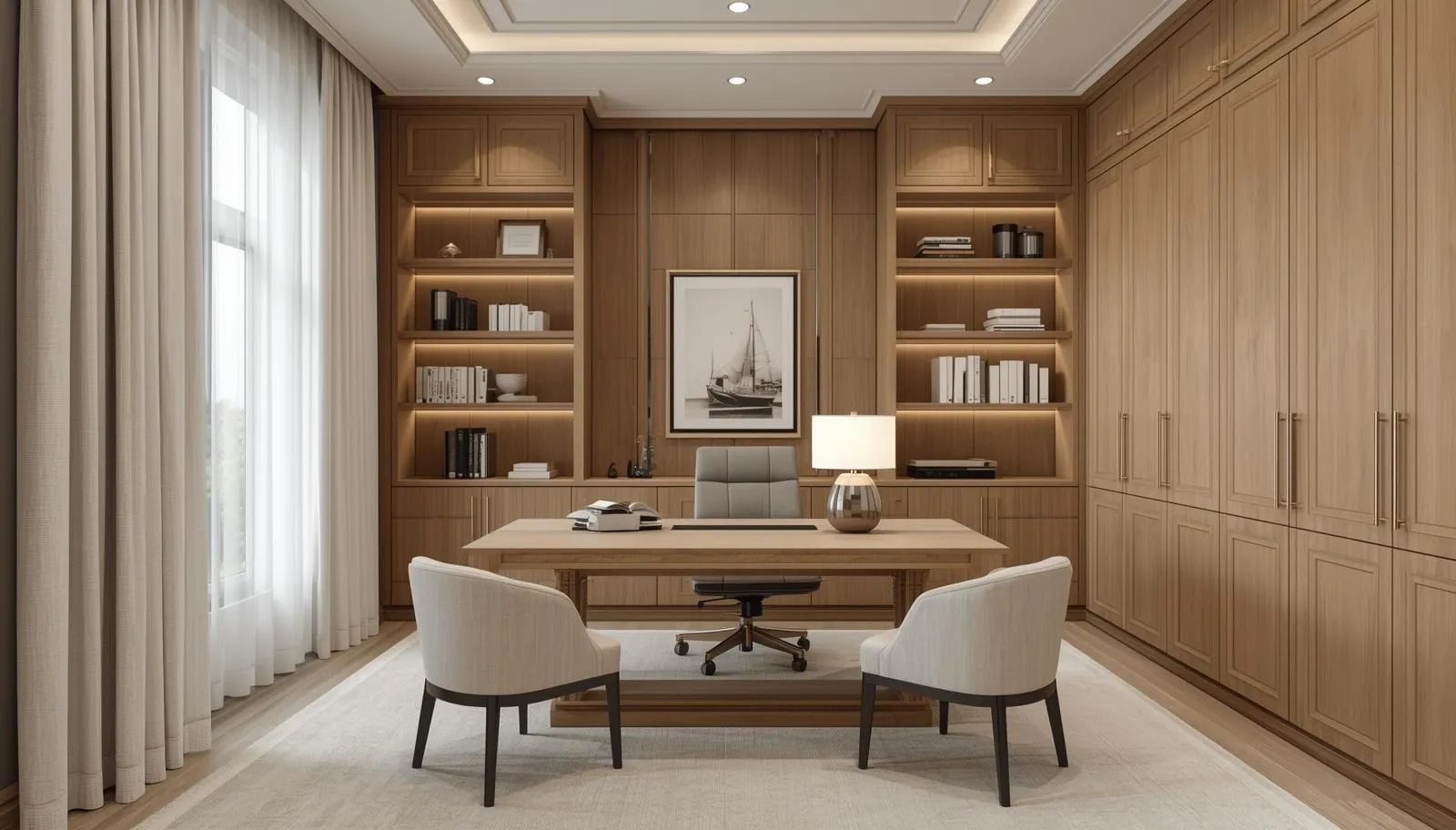 Home Office Built-Ins Designed to Improve Focus and Reduce Visual Noise