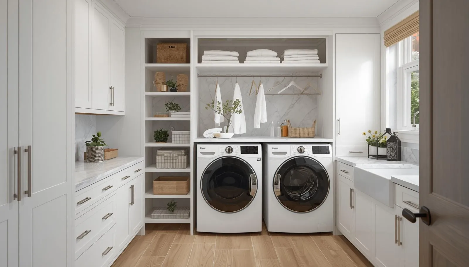 Custom Laundry Room Cabinet Design for Better Workflow