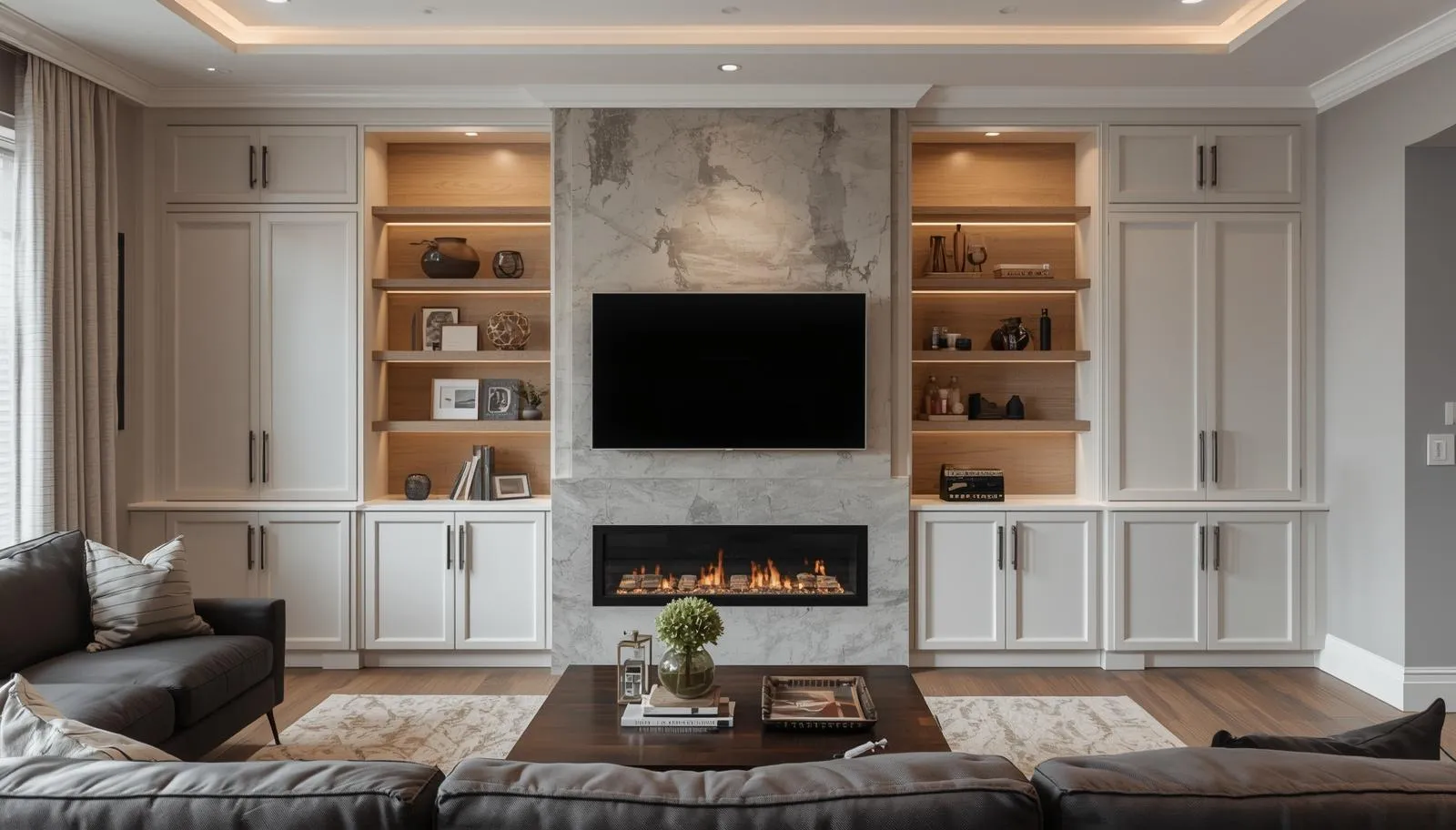 Living Room Built-Ins That Turn Fireplaces Into Architectural Systems